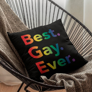 Beste Gay-je-LGBT-Regenbogenflagge Kissen