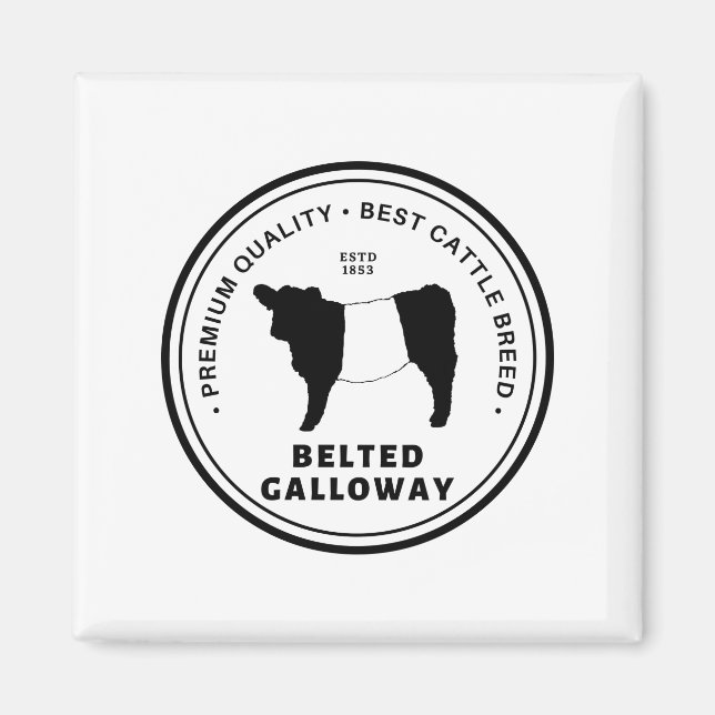Beste gelb Galloway Rasse Abzeichen Belohnungen Magnet (Vorne)
