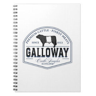 Beste gelb Galloway Rasse Abzeichen Belohnungen Notizblock