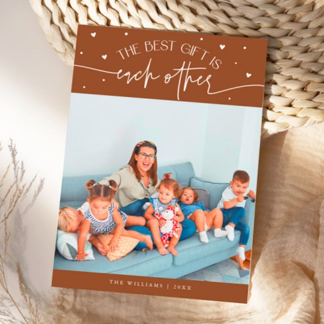 Beste Geschenk-Terrakotta-Valentinstag-Foto Feiertagskarte (Von Creator hochgeladen)