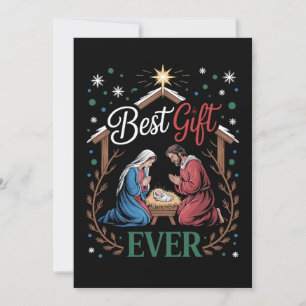Beste Geschenke aller Zeiten Weihnachten Krippensz Einladung
