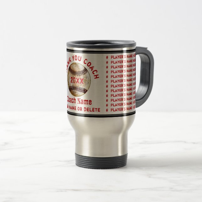 Beste Geschenke für Baseballtrainer Ihr TEXT, Reisebecher (VorderseiteRechts)