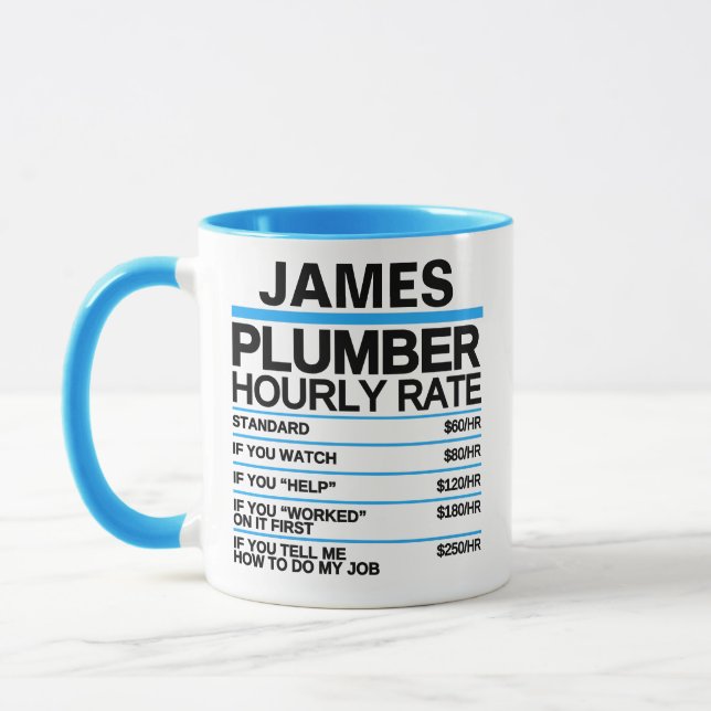 beste Geschenke für Klempner - lustiger Klempner Tasse (Links)