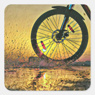 Beste Geschenke für Radfahrer Quadratischer Aufkleber