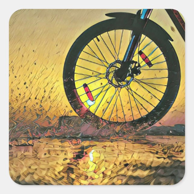Beste Geschenke für Radfahrer Quadratischer Aufkleber (Vorderseite)