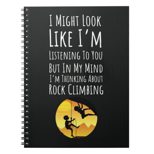 Beste Geschenke für Rock Climbers Klettern Notizblock (Vorderseite)