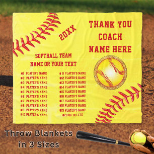 Beste Geschenke für Softball-Trainer, Personalisie Fleecedecke