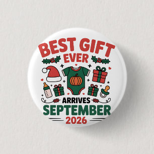 Beste Geschenke kommen im September 2026 Weihnacht Button