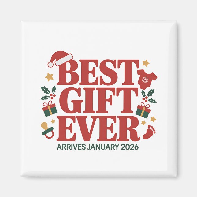 Beste Geschenkgutscheine im Januar 2026 Weihnachts Magnet (Vorne)