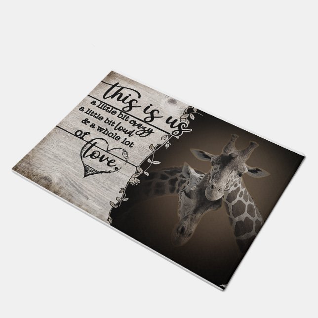 Beste Giraffe Design Doormat, Tierliebhaber Gesche Fußmatte (Schrägansicht)