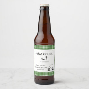 Beste goldene Karierte Eigenart Bierflaschenetikett