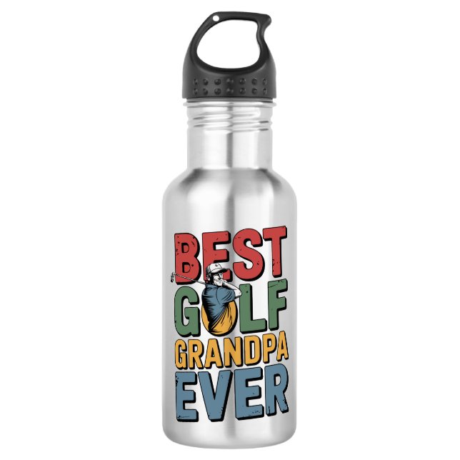 Beste Golf Opa je Edelstahlflasche (Vorderseite)