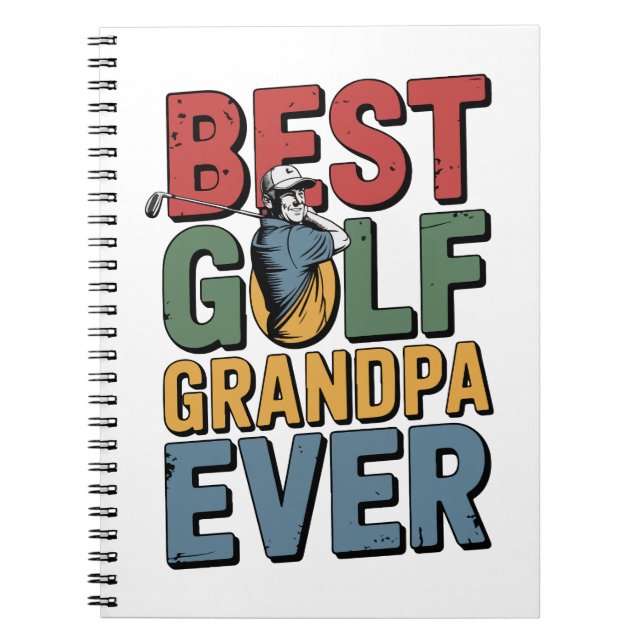 Beste Golf Opa je Notizblock (Vorderseite)