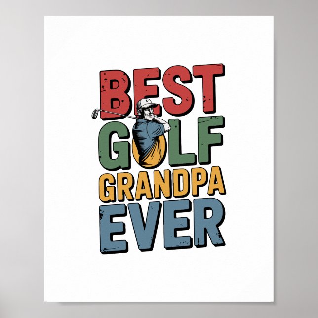 Beste Golf Opa je Poster (Vorne)