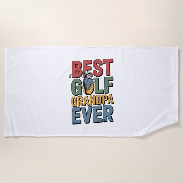 Beste Golf Opa je Strandtuch (Vorderseite)