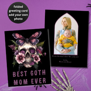Beste Goth-Mutter aller Zeiten Totenkopf-Motte Lil Karte