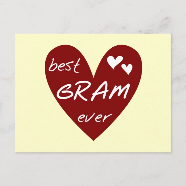 Beste Gram-Ever-Hemden und Geschenke für das Rote  Postkarte (Vorderseite)