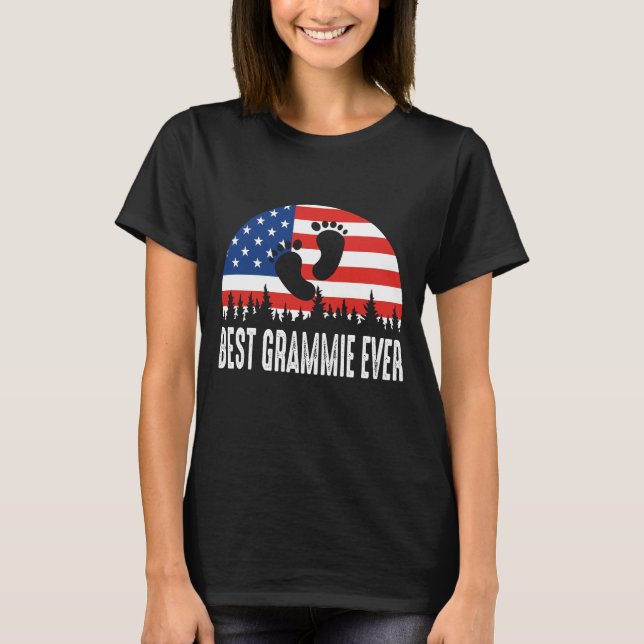 Beste Grammie je US-Flagge T-Shirt (Vorderseite)