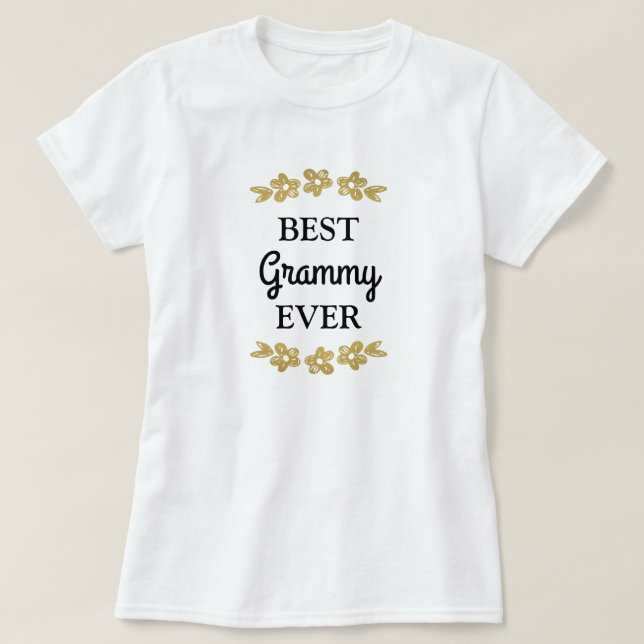 Beste Grammy-Ever-Gold-Blume T-Shirt (Design vorne)