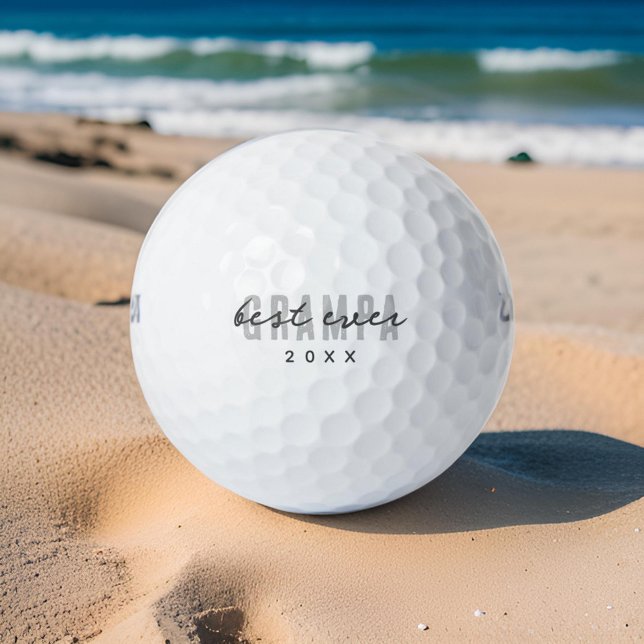 Beste Grampa seit 20XX Moderne, einfache Preppy Golfball (Von Creator hochgeladen)