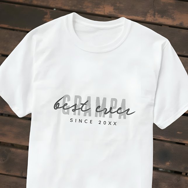 Beste Grampa seit 20XX Moderne, einfache Preppy T-Shirt (Von Creator hochgeladen)