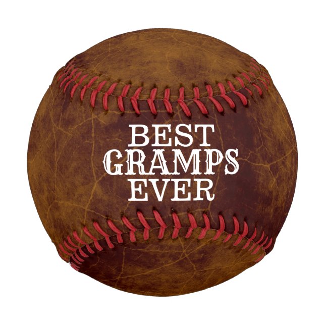 Beste Grampen je auf Imitat Ledertextur braun Baseball (Vorderseite)