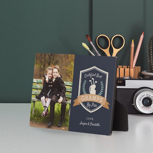 Beste Grampen nach Par | Golf Opa Foto Fotoplatte (Von Creator hochgeladen)