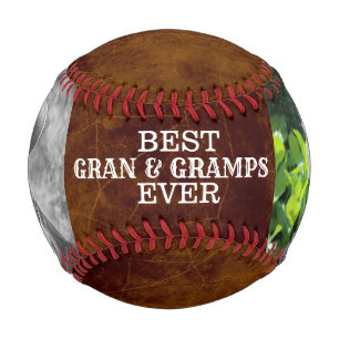 Beste Gran Grampen DIY Foto Braun Lederfamilie Baseball