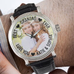 Beste Grandad-Uhr für Personalisiertes Foto Armbanduhr<br><div class="desc">Personalisierte Foto-Uhr - perfekt für Ihre Großanzeige - aber Sie können den Text gerne nach Ihren Wünschen anpassen. Laden Sie Ihr Lieblings-Foto hoch und es wird als Basis für die Typografie mit einem halb-opak Rahmen-Overlay angezeigt. Der Wortlaut liest derzeit "Beste Kristall-Filme, die Sie in der Liebe finden, die Sie in...</div>
