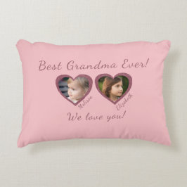 Beste Grandma Custom Two Foto Template Dekokissen