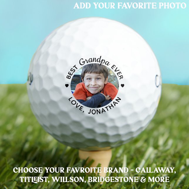 Beste GRANDPA je - Golfer - Bild Personalisiert Golfball (Von Creator hochgeladen)