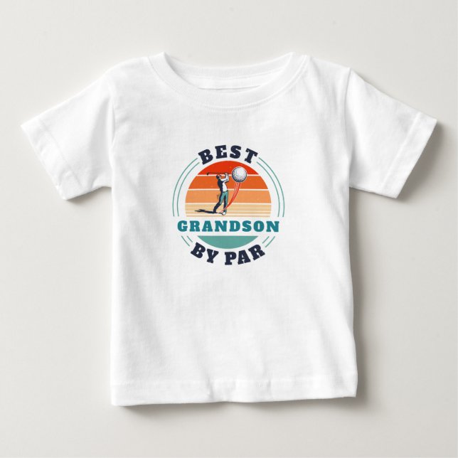 Beste Grandson nach Par Retro-Logo Baby T-shirt (Vorderseite)