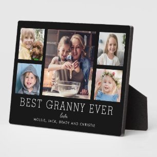 Beste Granny je 5-Foto Collage Achtung kundenspezi Fotoplatte