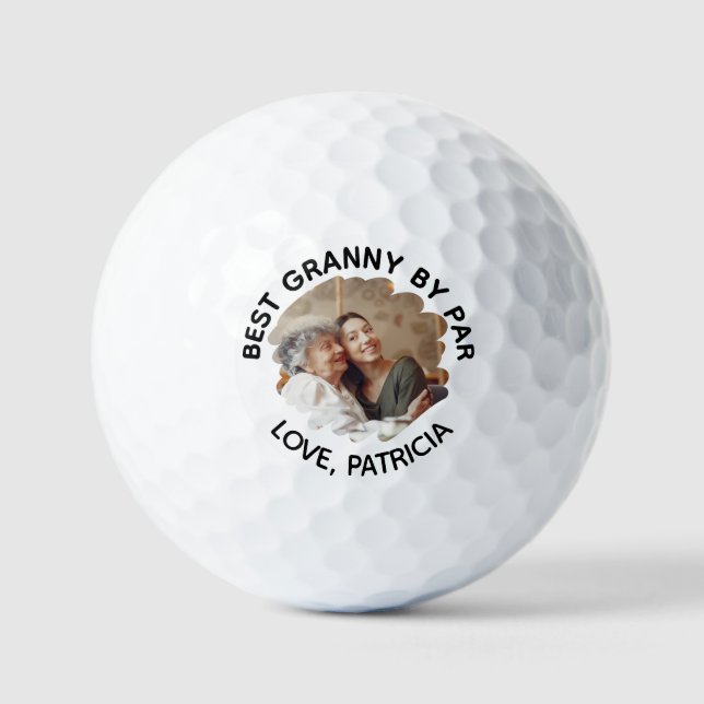 Beste Granny nach Par mit benutzerdefiniertem Foto Golfball (Vorderseite)