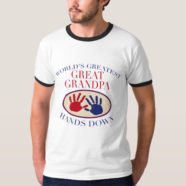 Beste große Großvater-Hände unten T-Shirt (Vorderseite)