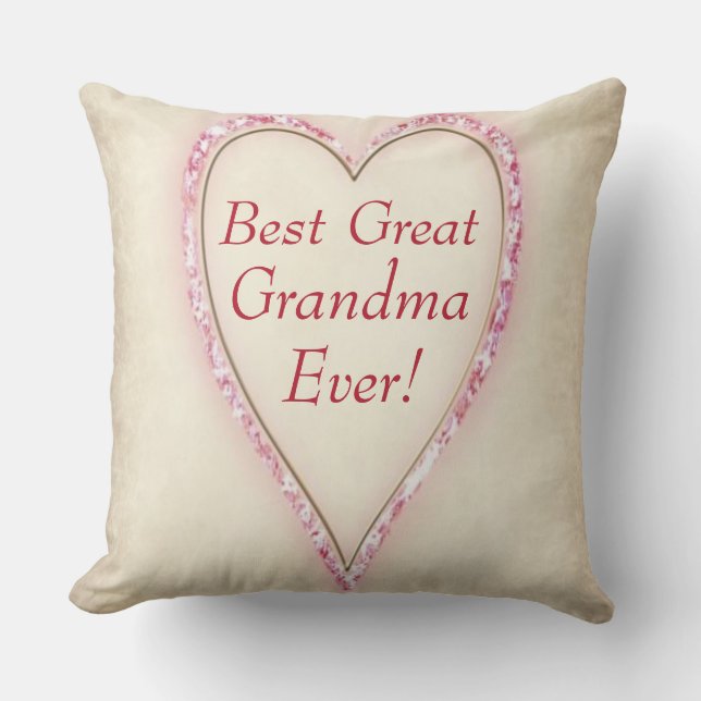 Beste große Oma je Kissen (Vorderseite)
