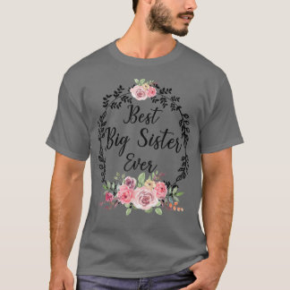 Beste große Schwester je Frauen Blumendekoration W T-Shirt