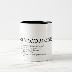 Beste Großeltern Der Welt Definition Zweifarbige Tasse