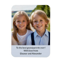 Beste Großeltern je Großkinder Foto Magnet