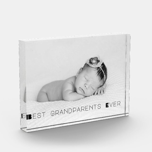 Beste Großeltern je Personalisiertes Foto Block (Links)
