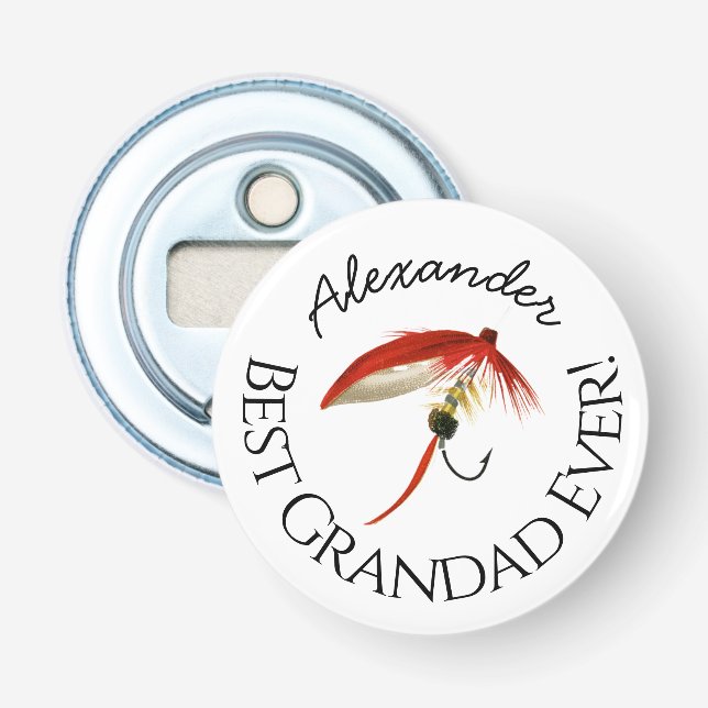Beste Großmutter je! Fisch Fischerei Fischer Fisch Flaschenöffner (Vorderseite)