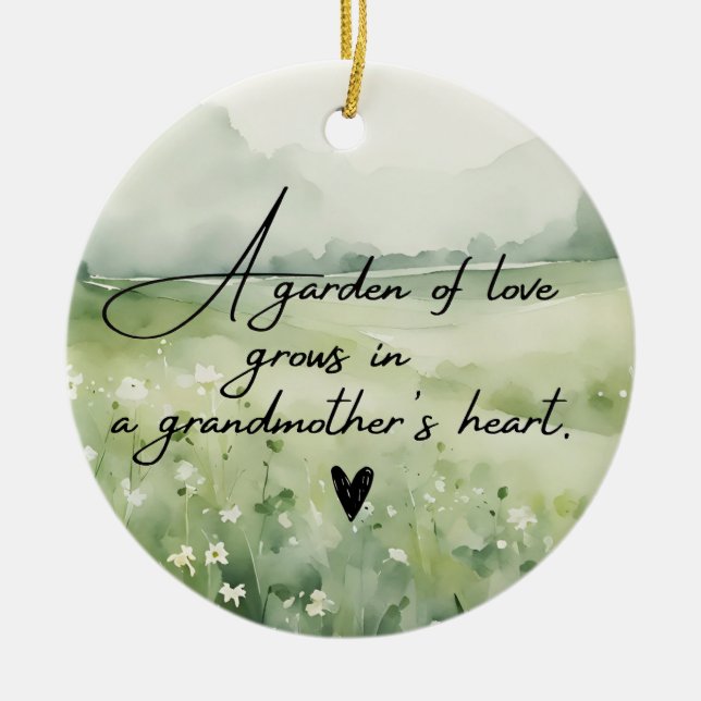 Beste Großmutter je Keramik Ornament (Vorne)