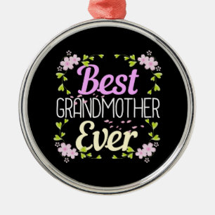 Beste Großmutter je - Rosa Blüte Ornament Aus Metall