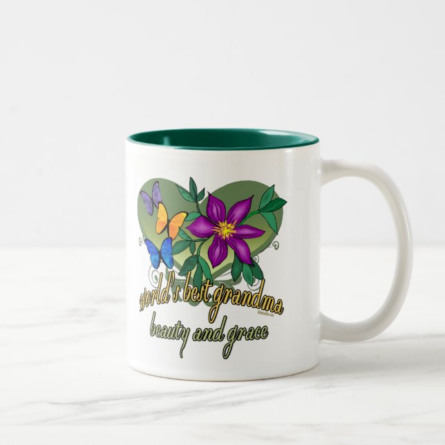 Beste Großmutter überhaupt Zweifarbige Tasse (Rechts)