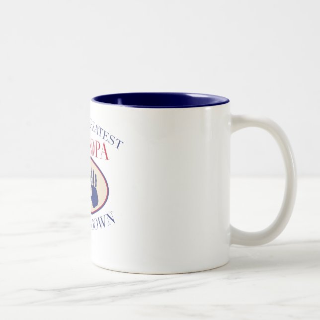 Beste Großvater-Hände unten Zweifarbige Tasse (Rechts)