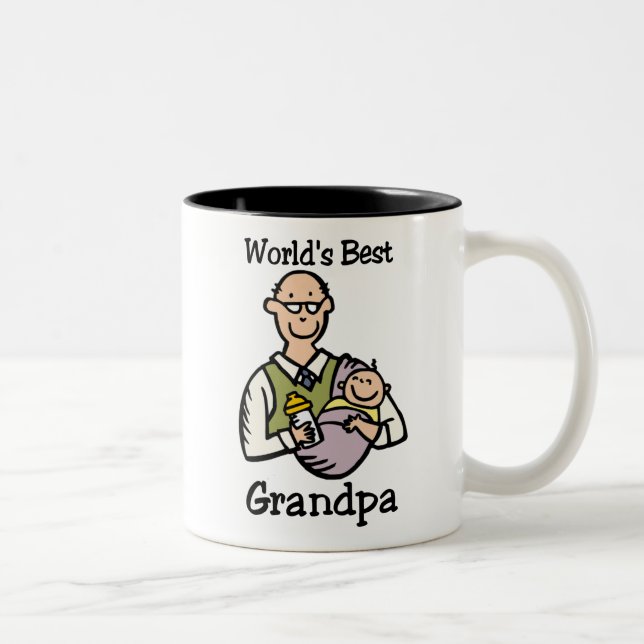 Beste Großvater-Tasse der Welt Zweifarbige Tasse (Rechts)