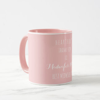 Beste Hebamme je Typografie Herzlichen Dank Tasse