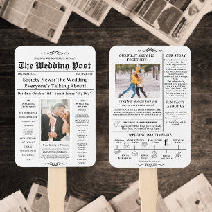 Beste Hochzeitsprogramme Zeitung mit Timeline Fächer