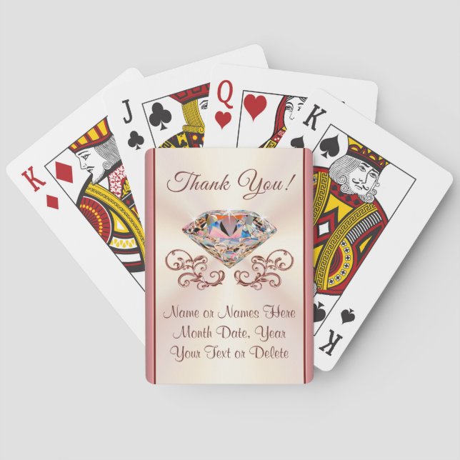 Beste HochzeitsSouvenirs für die Gäste, Personalis Spielkarten (Rückseite)