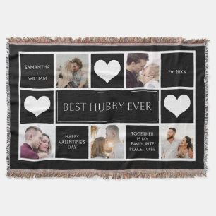 Beste Hubby je Minimalistische FotoCollage Decke